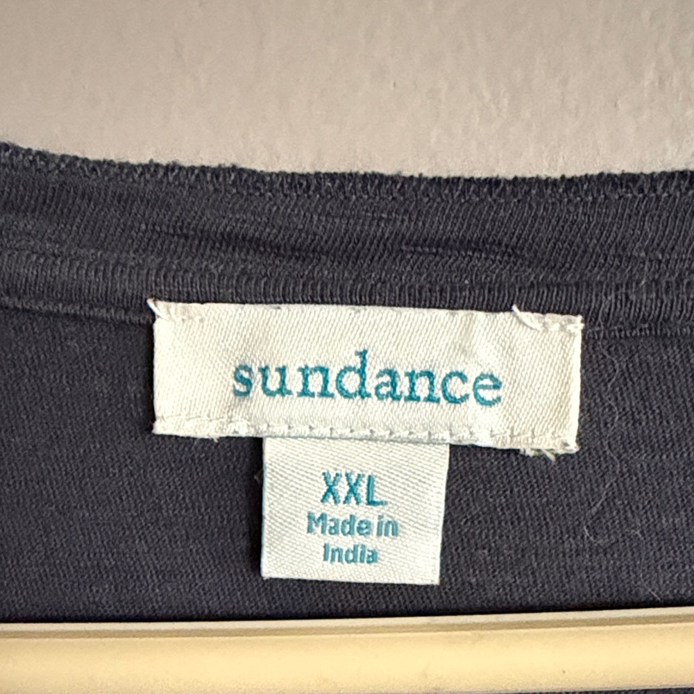 Sundance Slate Long-Sleeve Henley with Floral Embroidery - Picture 2 of 7